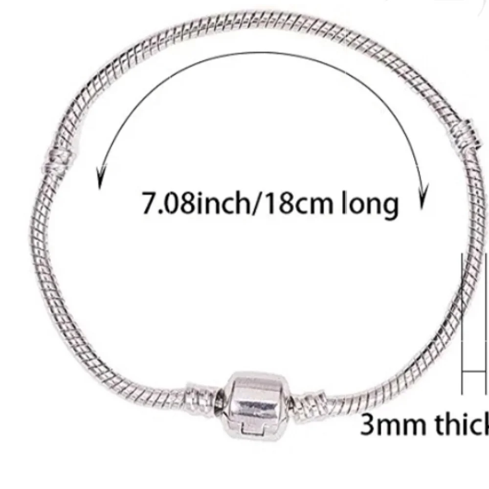CHARM Bracelet Starter Snake  Bracelet  6.87 inches